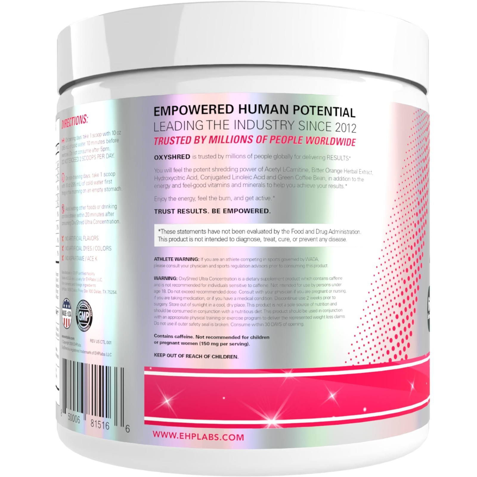 Pre Workout Powder with L-Glutamine & Acetyl L-Carnitine – Energy Boost Drink, 6