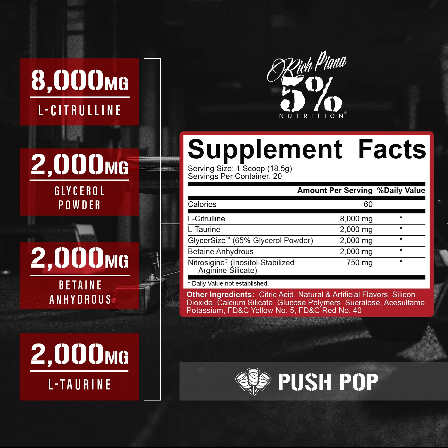 Full AF Pre-Workout Stim-Free Powder Supplement, Caffeine-Free Max Pumps, 20 Ser