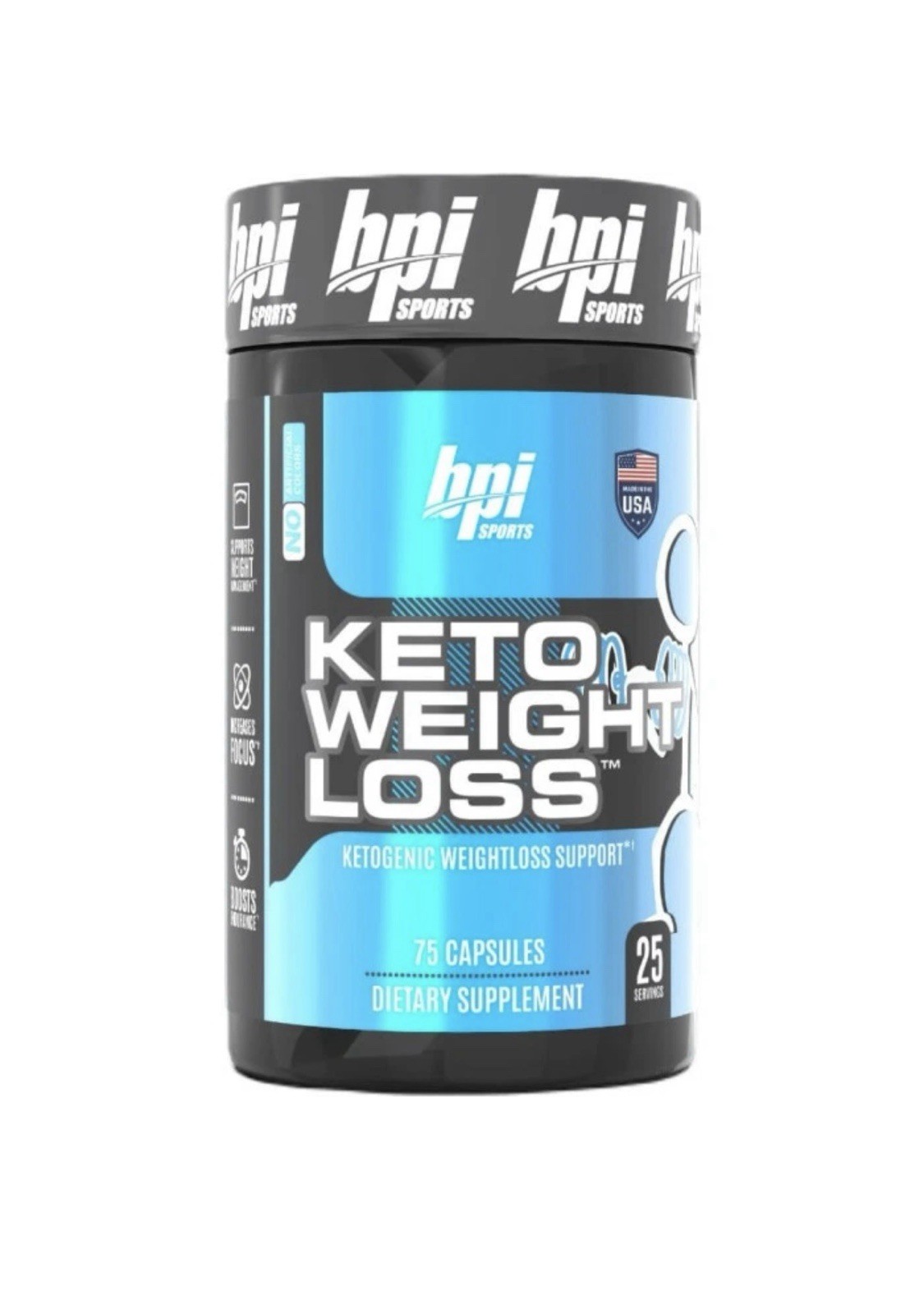 New Sealed 2 Pack BPI Sports Keto Weight Loss Weight Loss 75 Caps Exp. 11/26