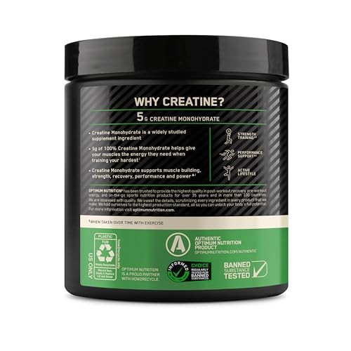 Creatine Monohydrate Powder Micronized 5g 60 Servings Unflavored