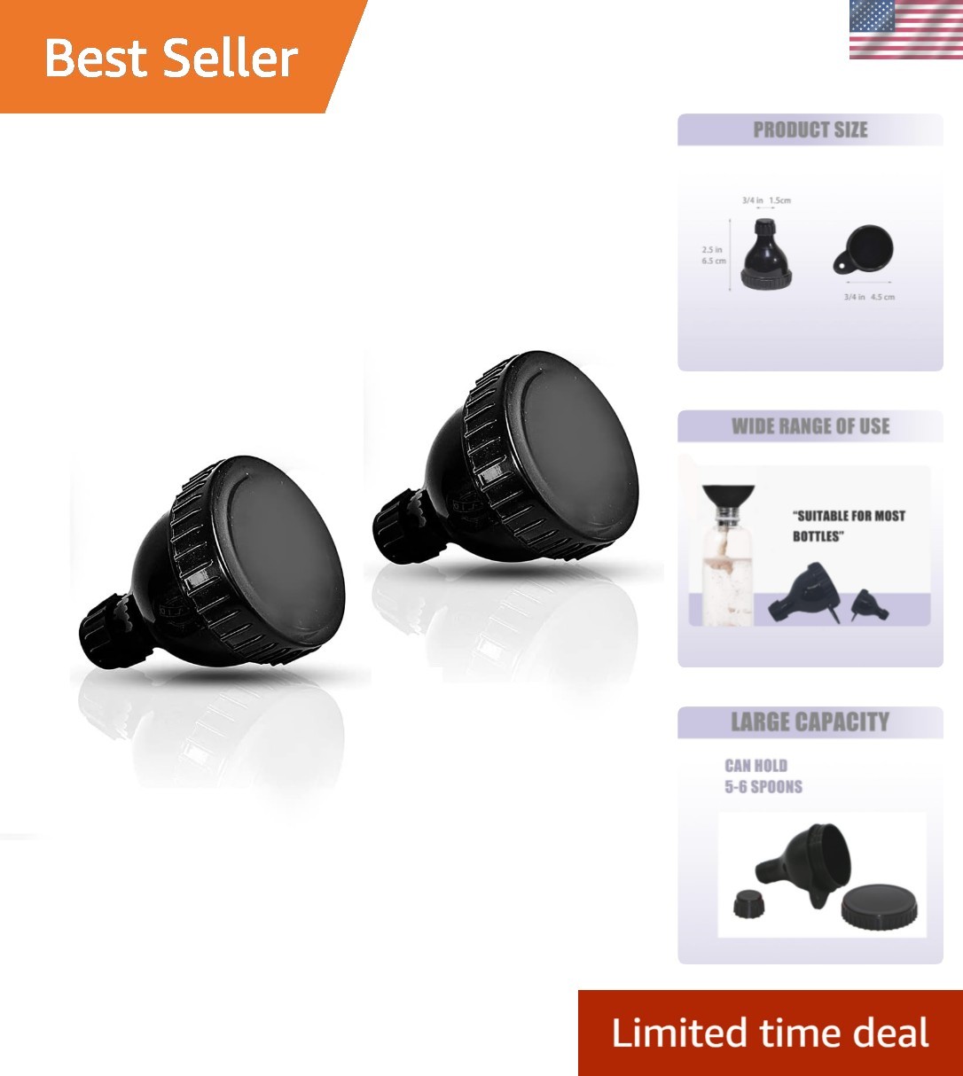 2Pack Protein Powder Container to go Portable Supplement Funnels for Filling …