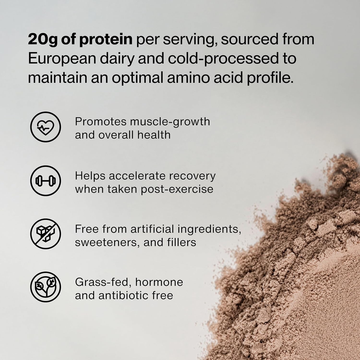 Momentous Grass-Fed Whey Protein Powder 20g Isolate NSF Certified Sport