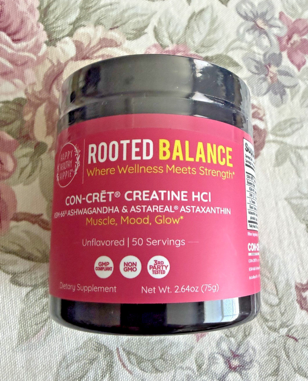 Happy Healthy Hippie Creatine HCl Powder with KSM-66 Ashwagandha|Vegan Creatine
