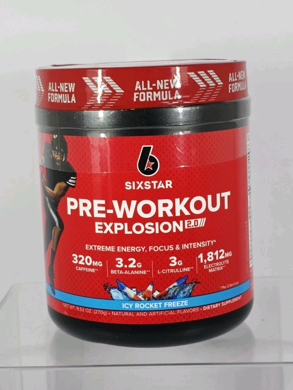 Pre-Workout Explosion 2.0, Icy Rocket Freeze 9.52 oz (270 g) Exp 07/10/2026 New