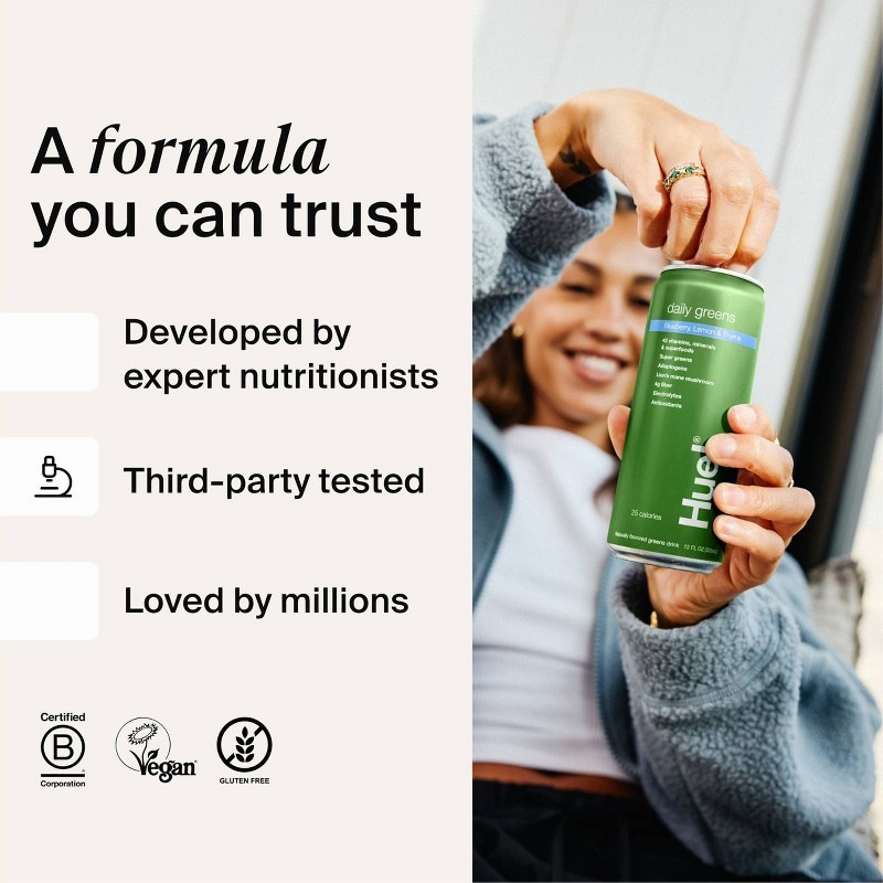 Blueberry Lemon Daily Greens Ready-to-Drink Greens and Superfood Supplements –