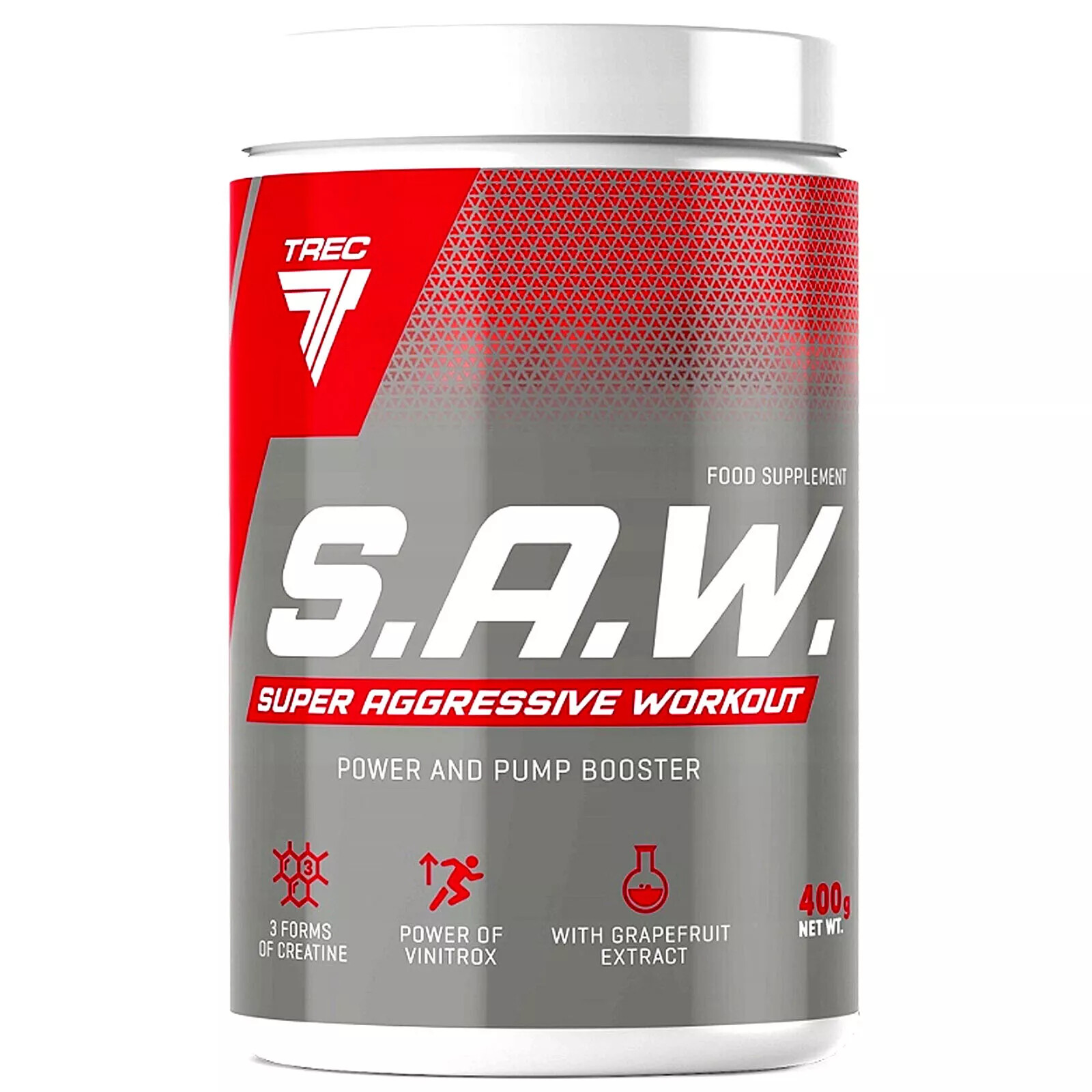 TREC SAW 400/600g Pre-Workout Booster Energy Concentration 3 Types of Creatine