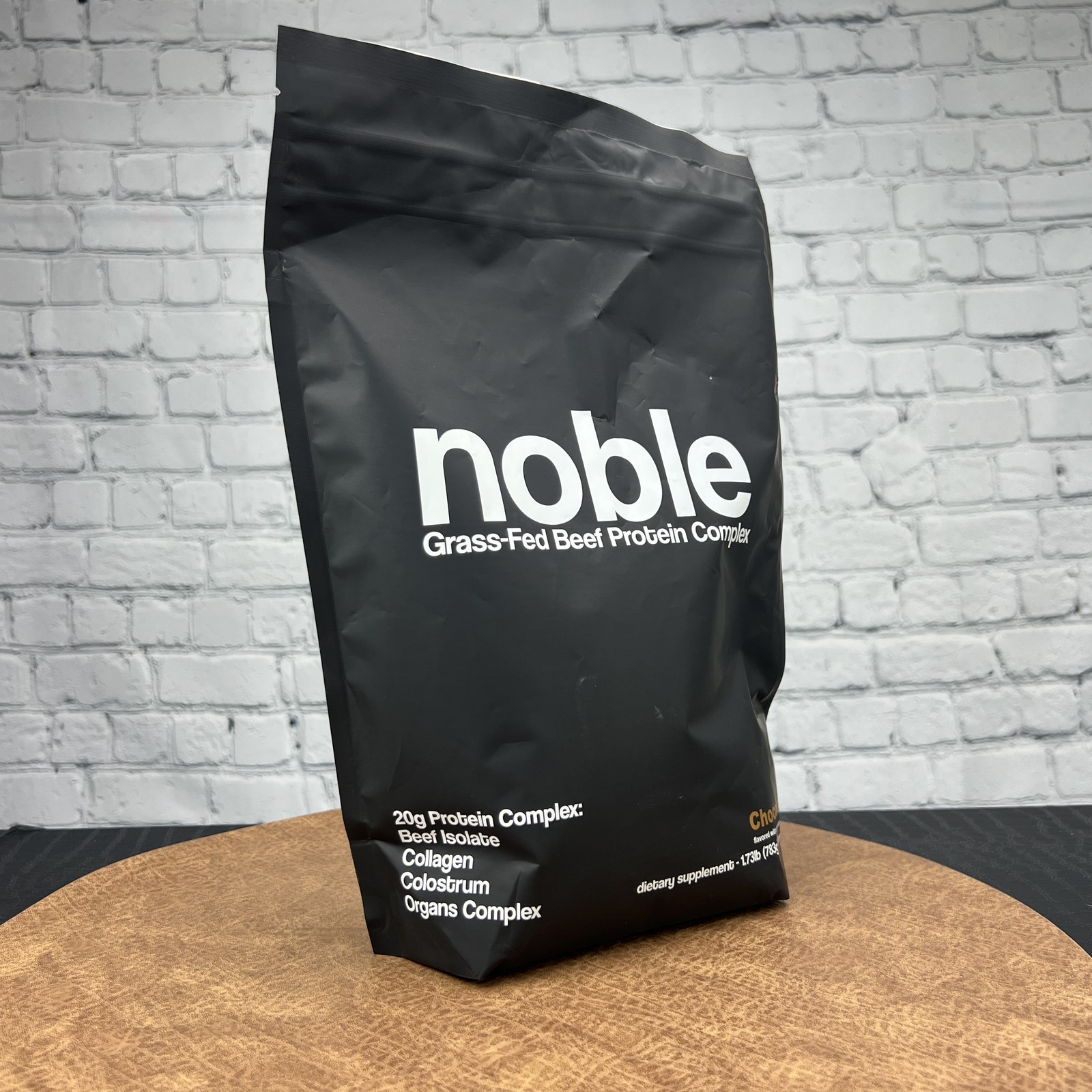 Noble All-in-One Chocolate Protein Powder, 21g Grass-Fed Beef, 30 Servings