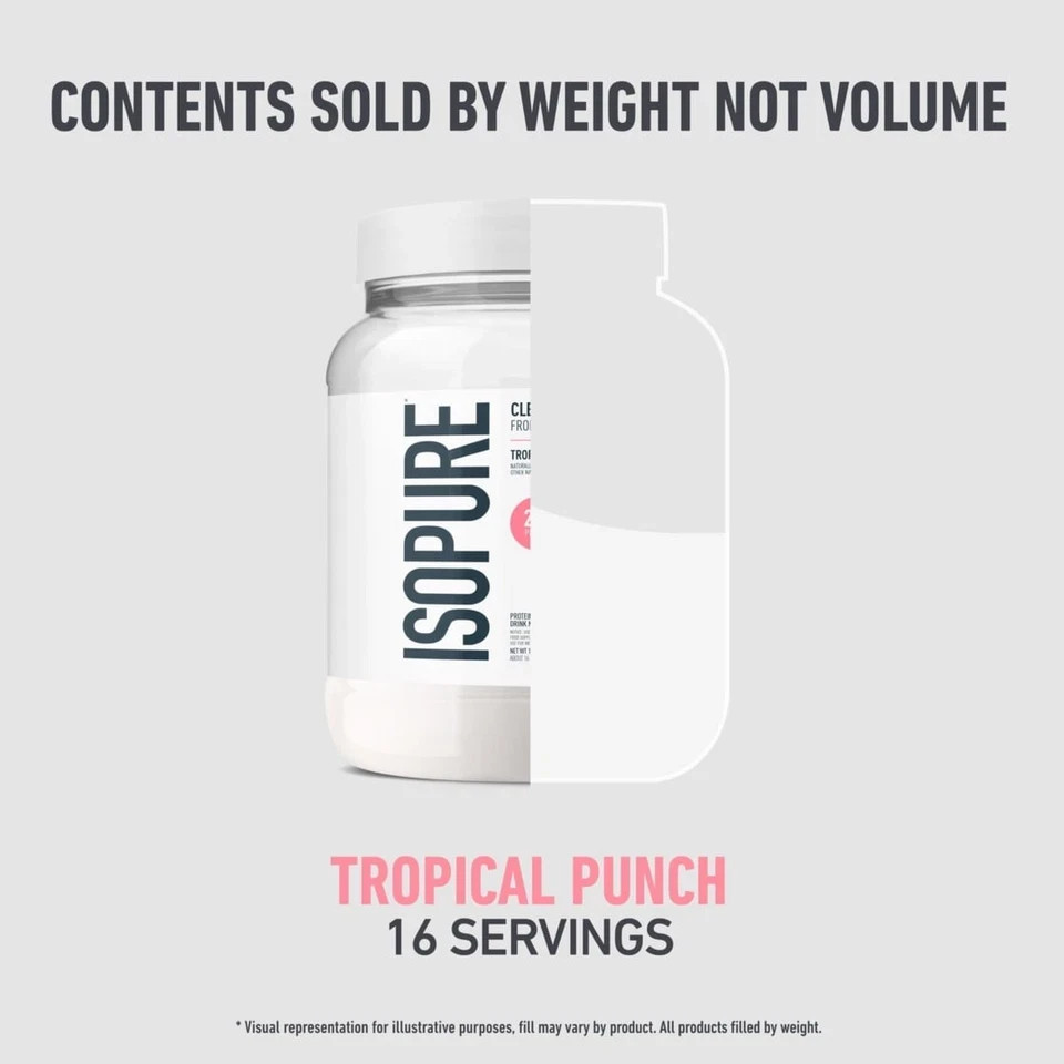Isopure Clear Low Carb 100% Whey Protein Isolate Powder, Citrus Lemonade