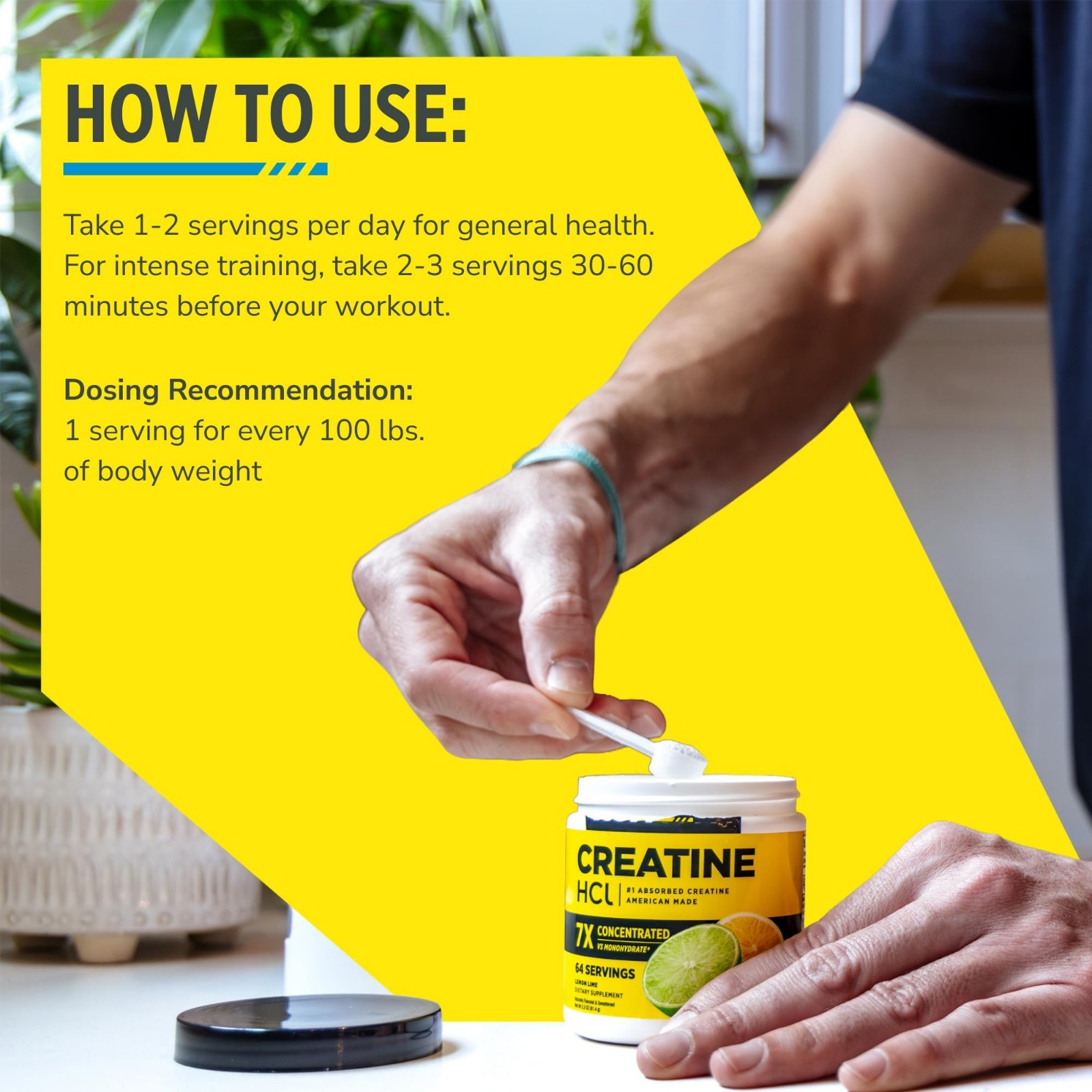 Creatine HCl Powder – Pineapple Flavor, 100 Servings, No Bloating, Muscle & Stre