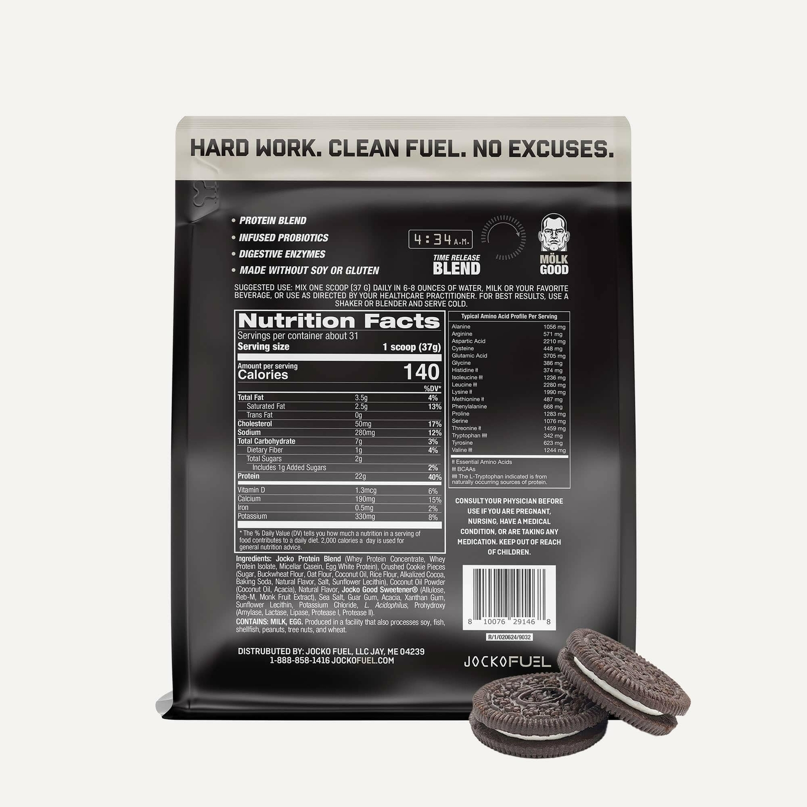 Jocko Fuel Mölk Whey Protein Powder – Keto Probiotics Grass Fed Digestive Enz…