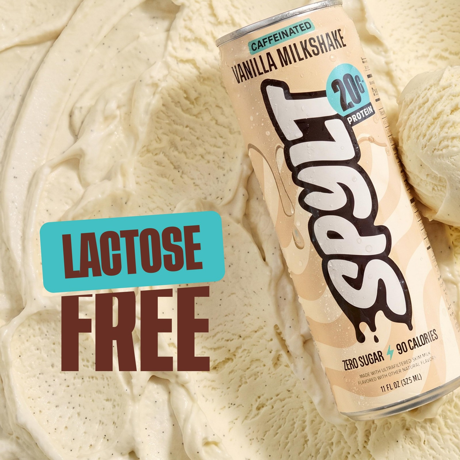 Spylt High Protein Vanilla Milkshake with 60mg Caffeine 132 Fl Oz (Pack of 1)