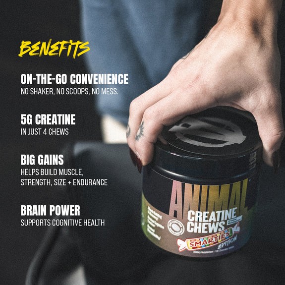 Universal Nutrition ANIMAL Creatine 120 Smarties Chews 3/2028EXP