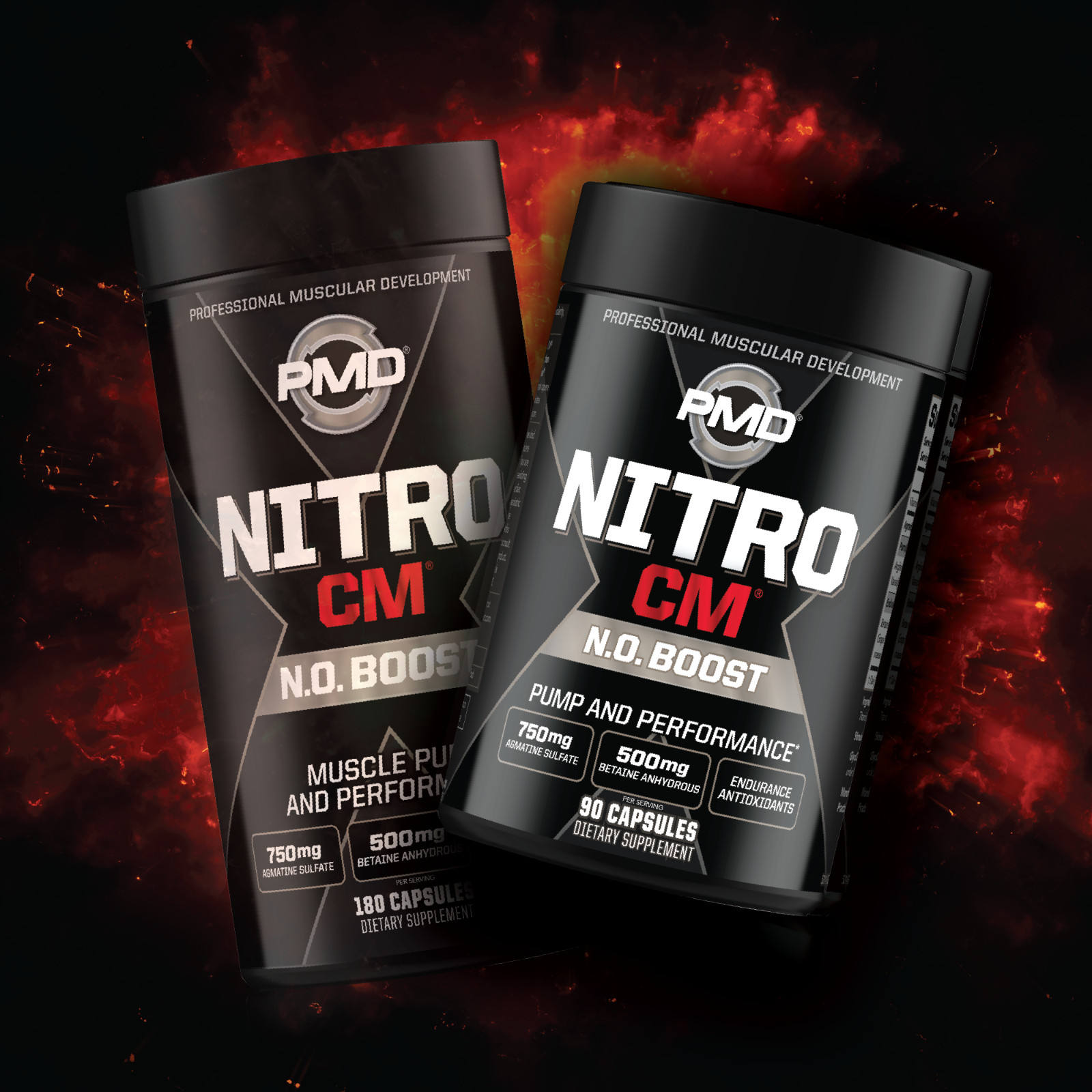 NITRO CM – Nitric Oxide Formula for Muscle Pumps & Performance – (180 Capsules)