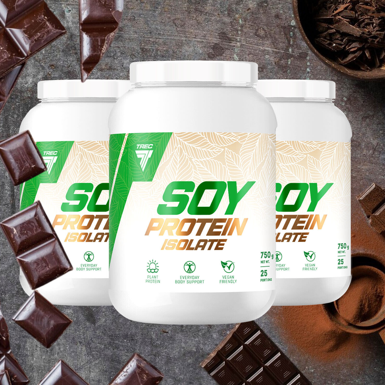 SOY PROTEIN ISOLATE 750 g – 1.65 lb – Vegan – muscle building, recovery, amino