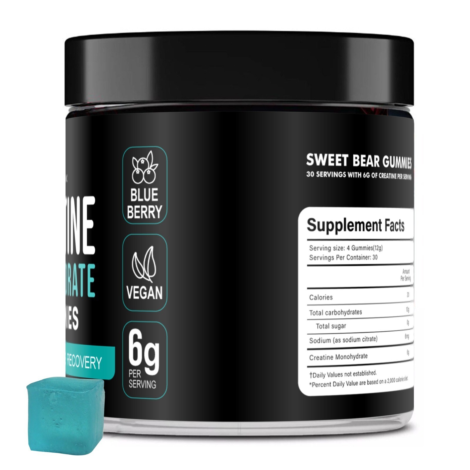 Creatine Monohydrate Gummies 6g Great For Workout And Recovery 120 Gummies NEW