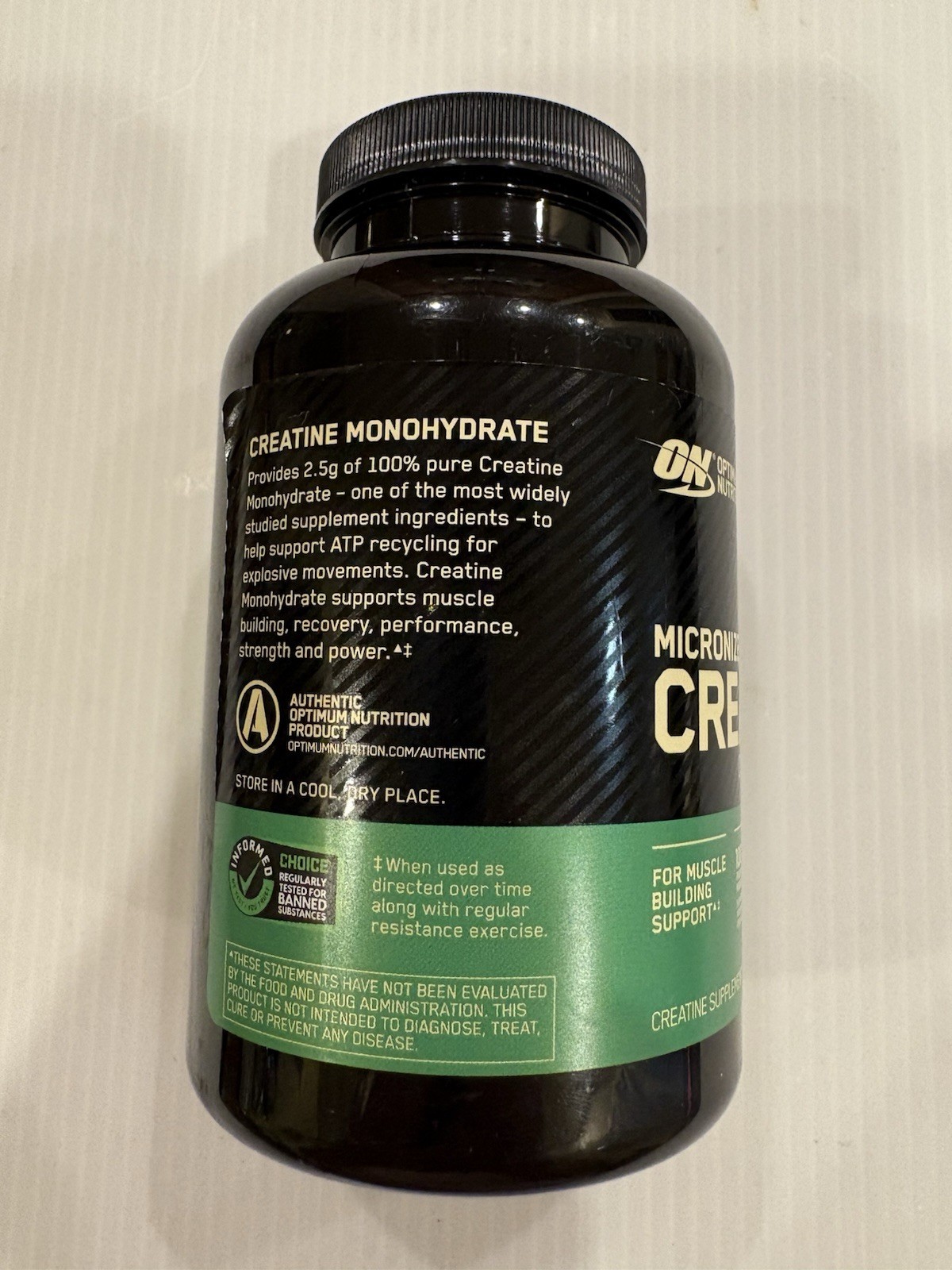 Micronized Creatine Capsules, 100 Capsules (1.25 g per Capsule) Expires 8/2026