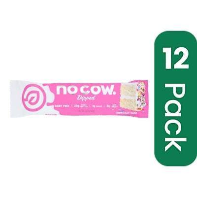 No Cow Bar – Bar Dipped Birthday Cake 2.12 oz (Pack of 12)