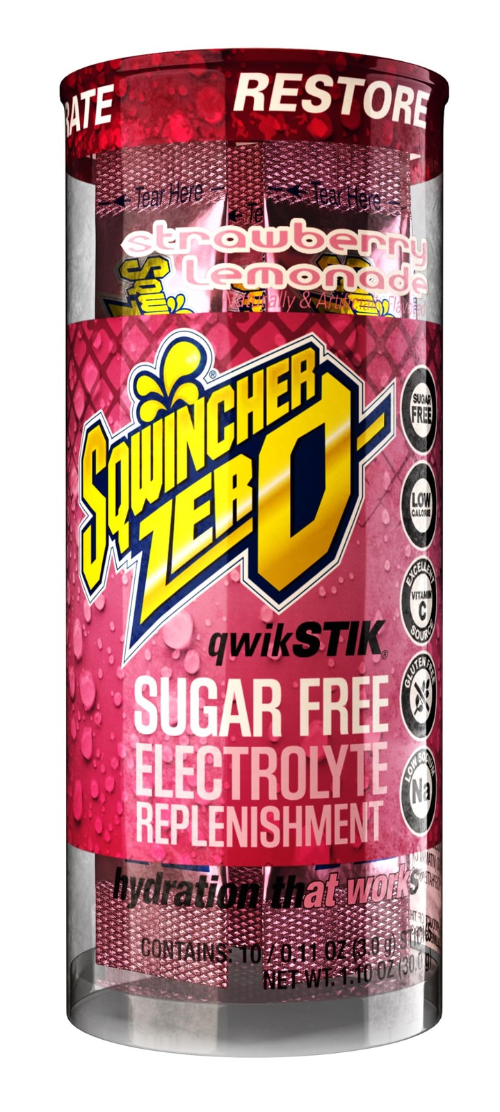Sqwincher Zero Qwik Stik 4 Flavor Variety Pack Sugar Calorie Sodium Electrolyte