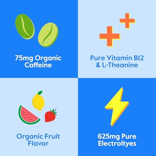 Energy Booster – Organic Caffeine, B12 & 30 Servings (Pack of 1) Orange