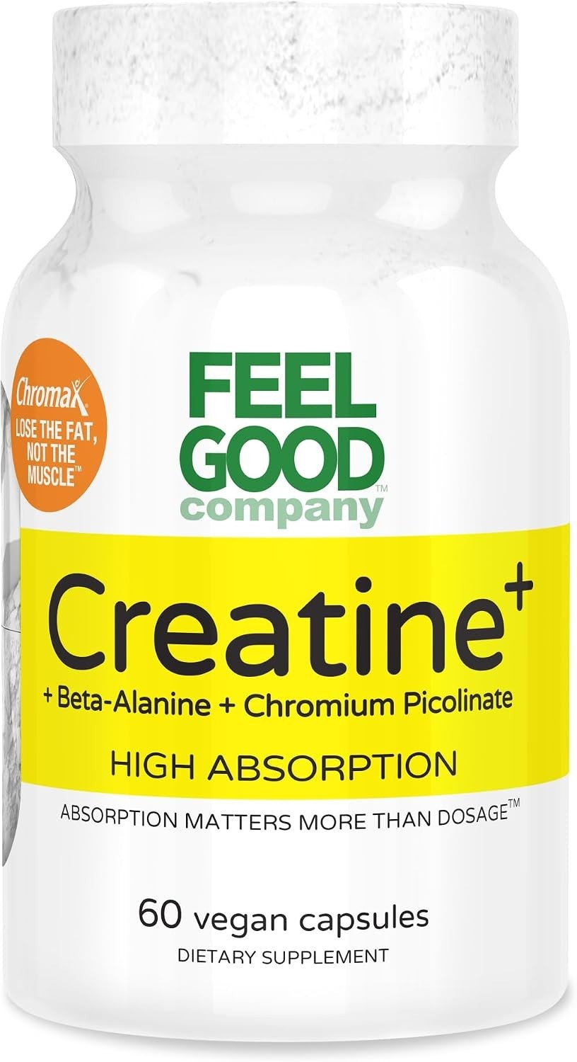 Creatine +, High Absorption Capsules, 60 Count, Non-GMO, Gluten Free, Soy Free