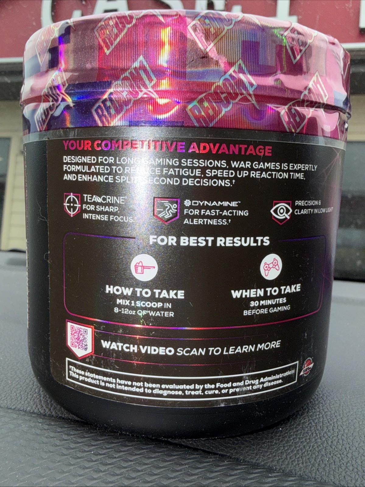 Redcon1 War Games Pregame For Gaming Focus Bubble Gum 30 Servings Ex: 12/26