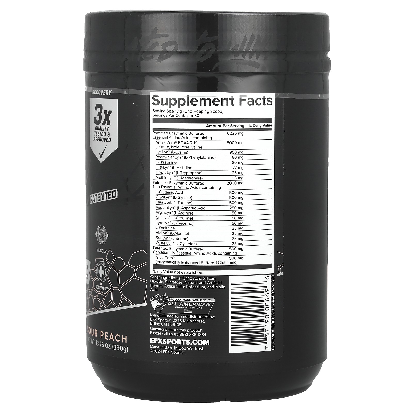AminoZorb® Elite 21, Sour Peach, 13.76 oz (390 g)