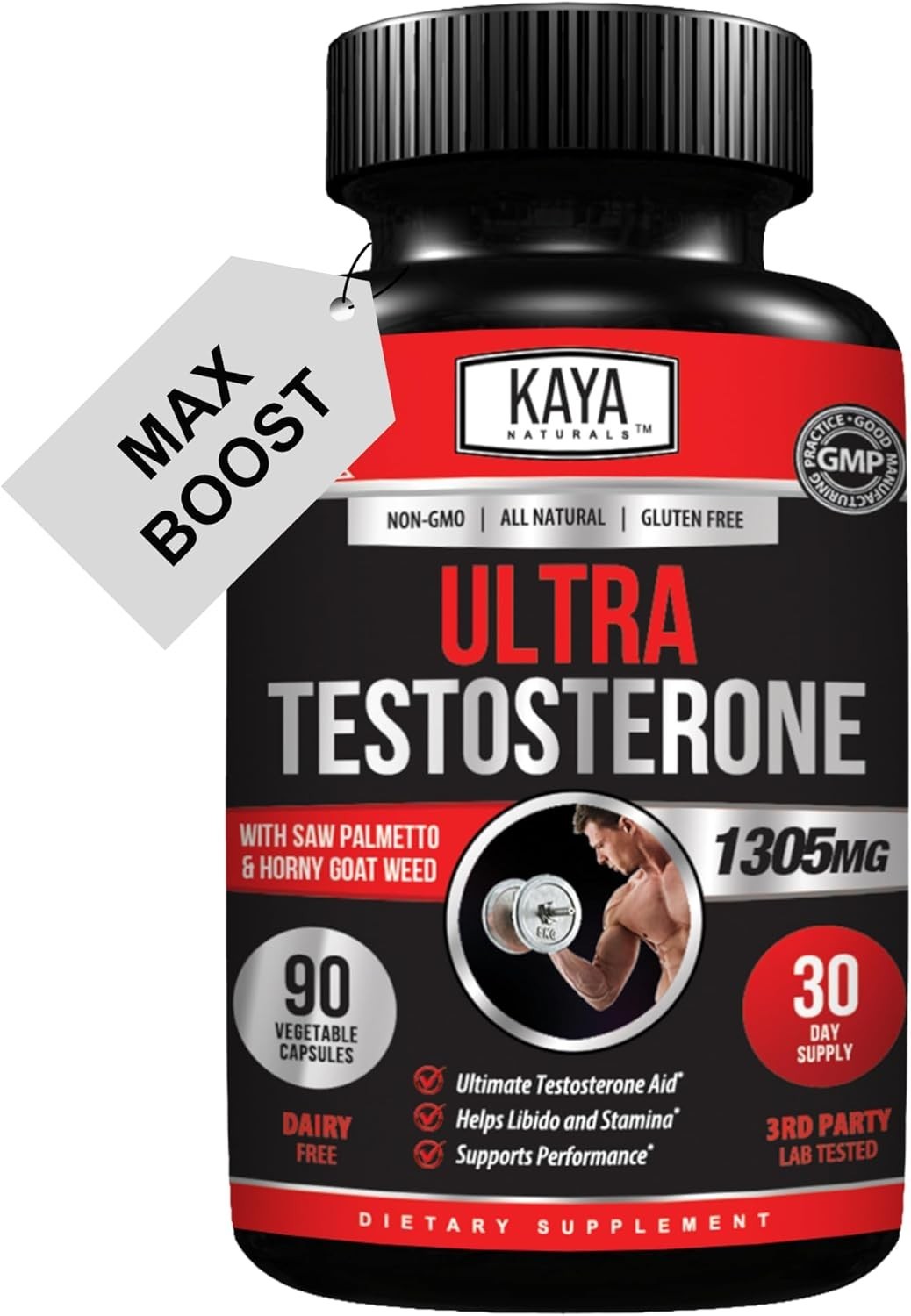 Men’s Testosterone Booster with Tribulus Terrestris – 90 Capsules for Vitality
