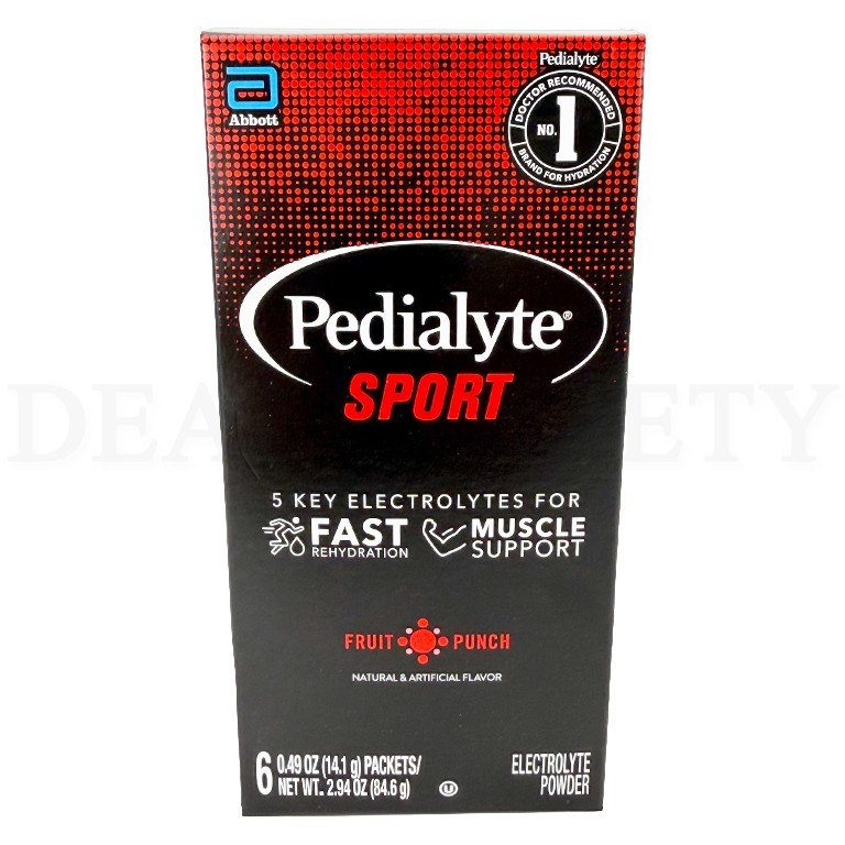 Pedialyte Sport Electrolyte Powder Fruit Punch 6ct Lot of 5 Boxes