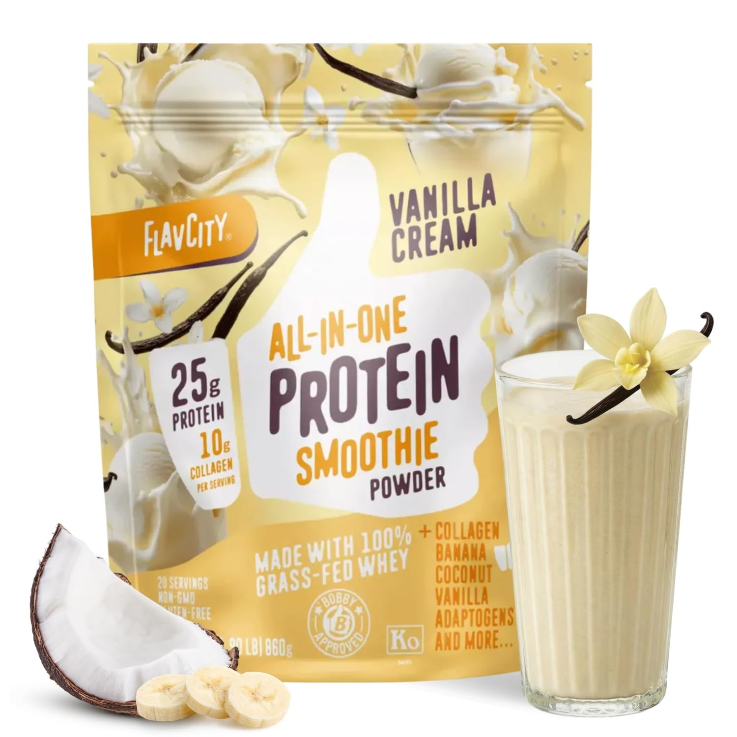 Vanilla All in One Protein Shake Powder – On the Go Meal Alternative + Collagen