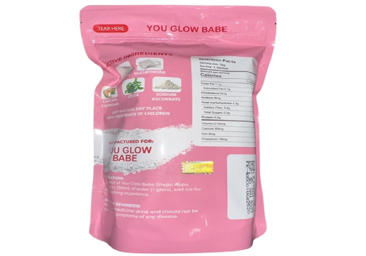 3 Pack You Glow Babe SHAPE UP SHEPU APPU Juice Powder Mix, 10 Sachets x 15g Each
