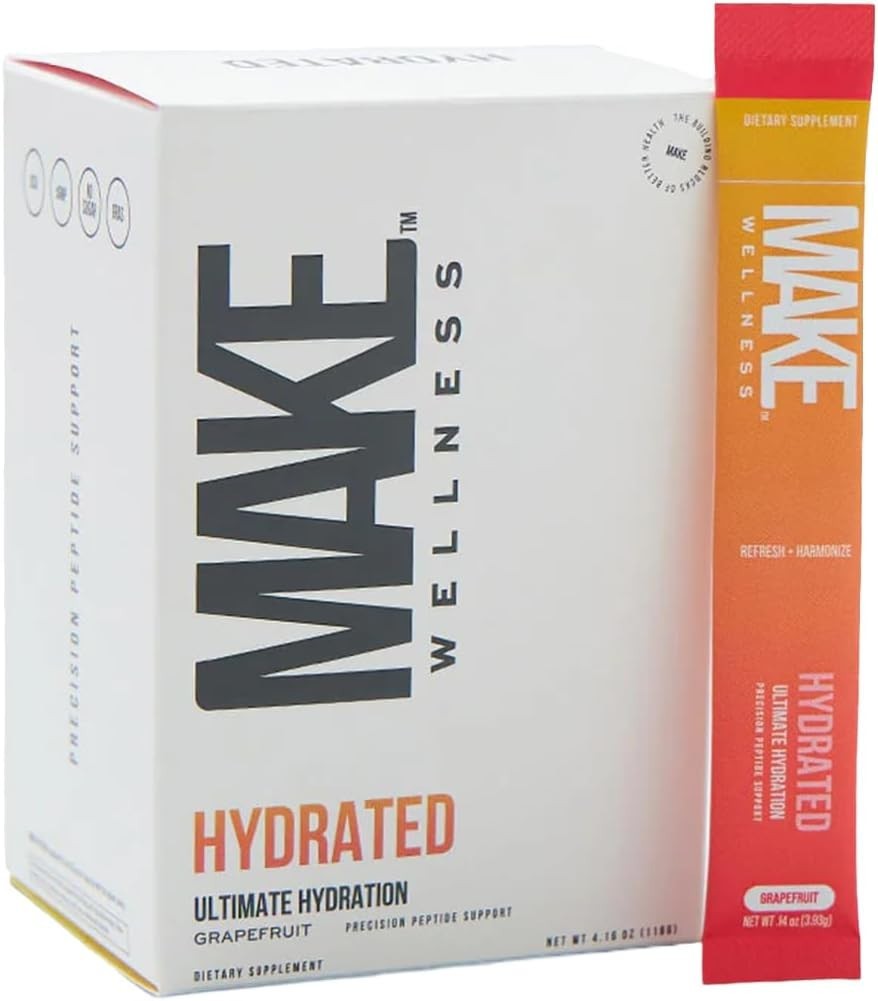 Make Wellness Hydrated Grapefruit Hydration & Electrolyte Drink Mix 30 Sachets