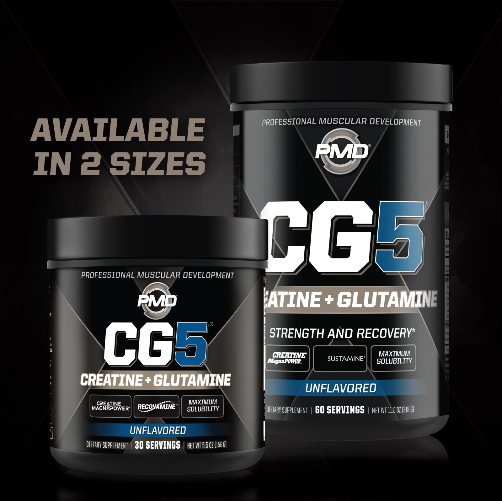 CG5 – Creatine/Glutamine Powder – Strength, Power & Recovery-Unflavored 30 serve