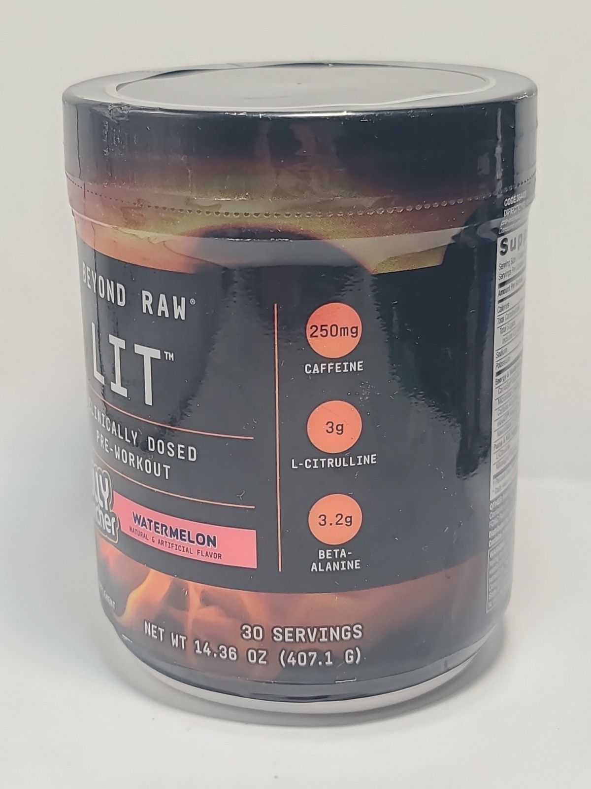 BEYOND RAW• LIT• JOLLY Rancher Supplement• 30 Servings WATER MELON Flavors 07/27