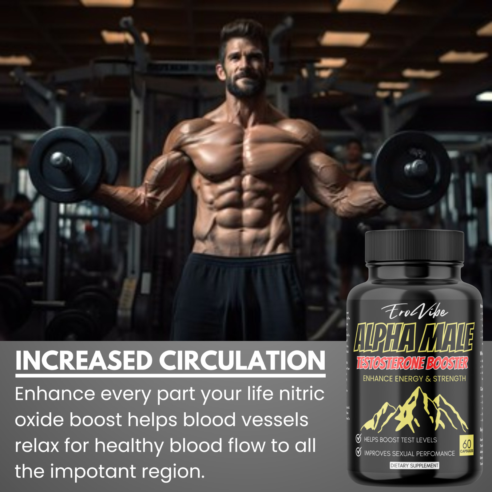 Men Rock Hard Timing Strength 60 Pills, Stamina, Muscle Recovery, Male + FS