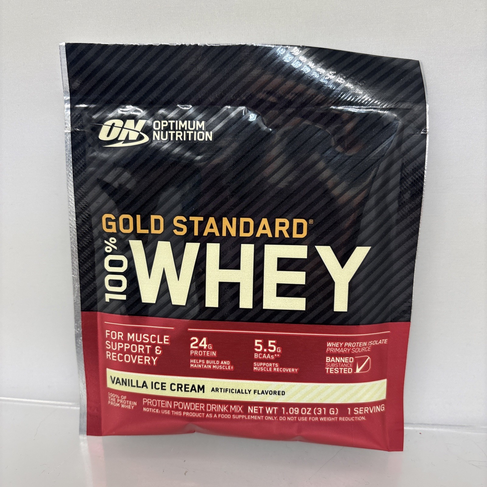 10X Optimum Nutrition Gold Standard 100% Whey Protein Powder 1 SERV VANILLA B95