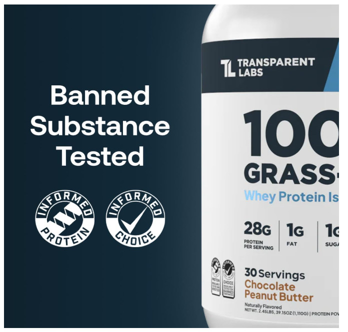 Grass Fed Whey Isolate Milk Chocolate 28g Protein 30Sv Gluten Free