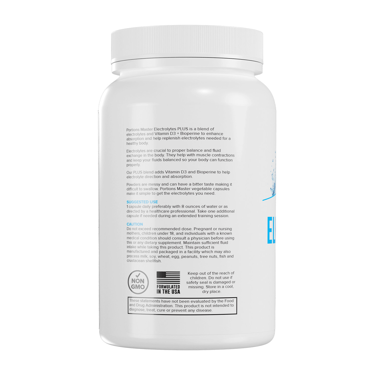 Portions Master Electrolyte Plus – 100 capsules