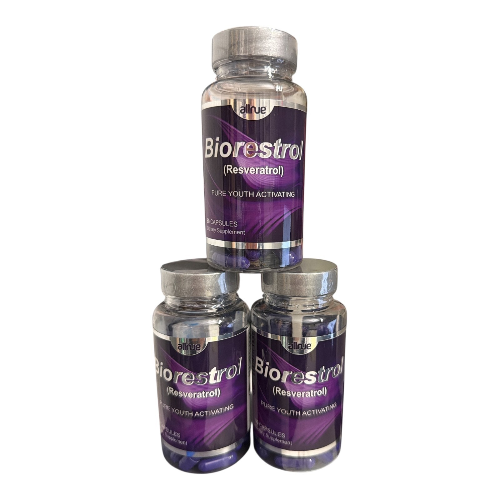 Biorestrol Resveratrol 500mg Capsules – Pure Youth Activating Antioxidant 180 Ct