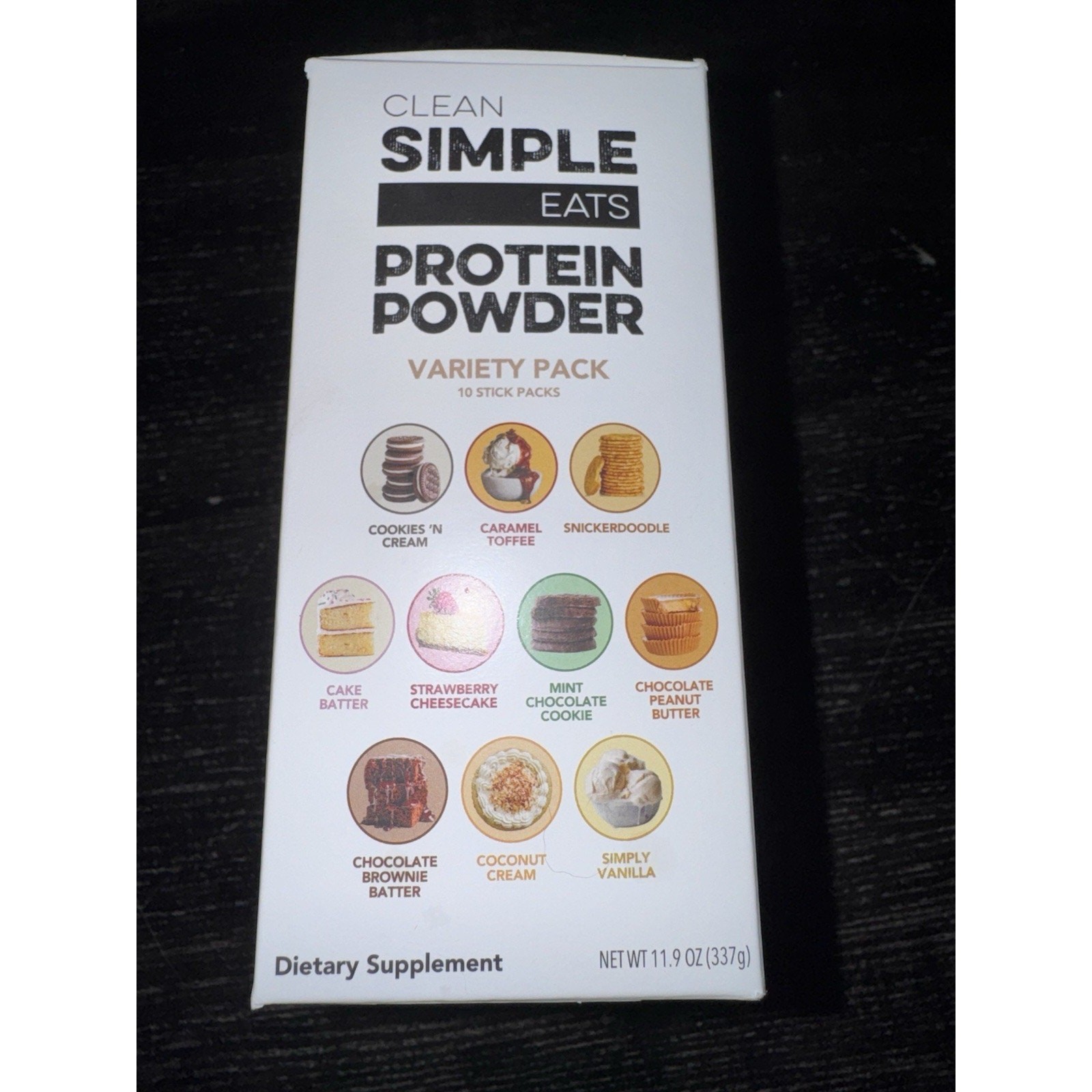 Clean Simple Eats Grass-Fed Whey Protein Variety Pack 10 Stick Packs 11.9oz