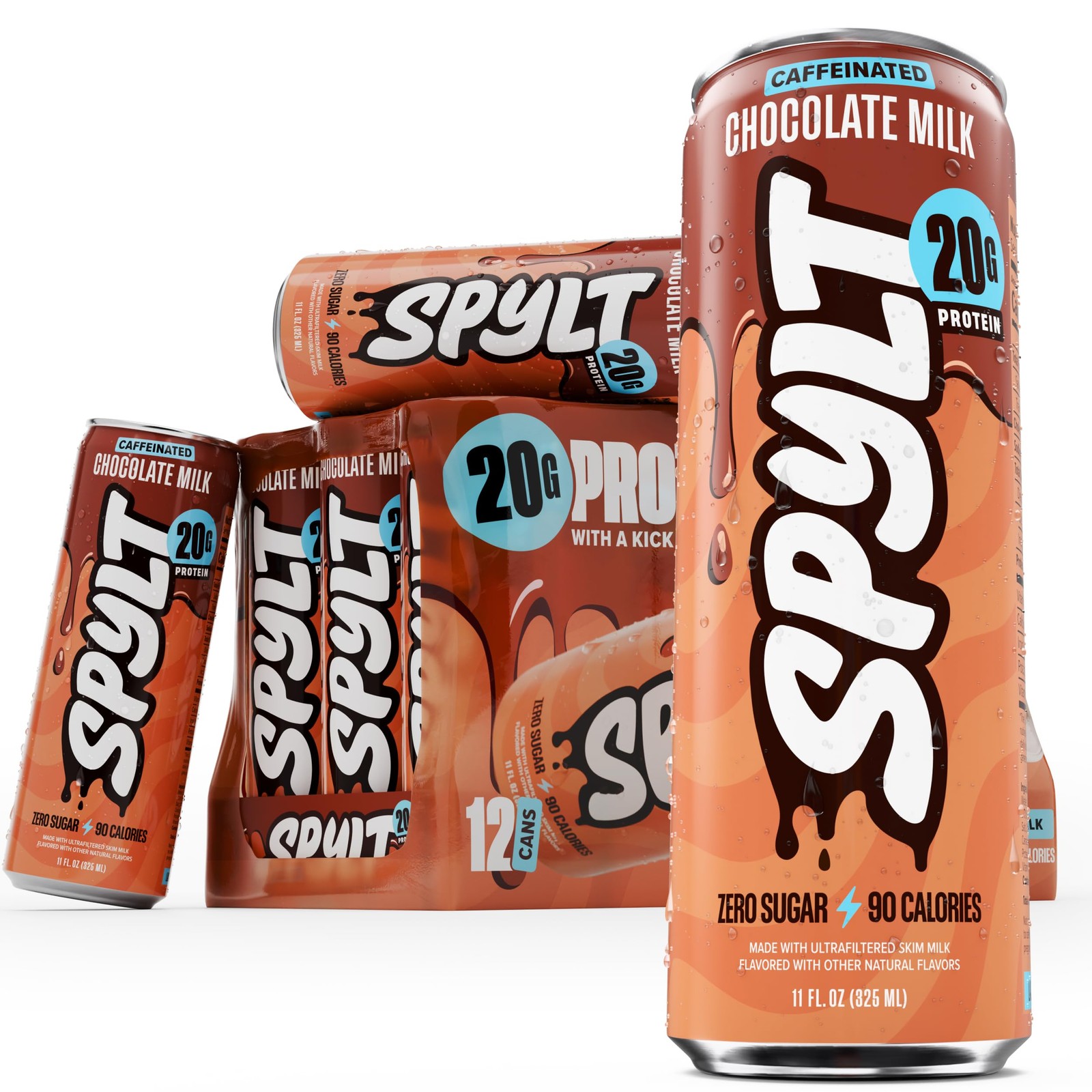 Spylt High Protein Chocolate Milk with 60mg Caffeine & 132 Fl Oz (Pack of 1)