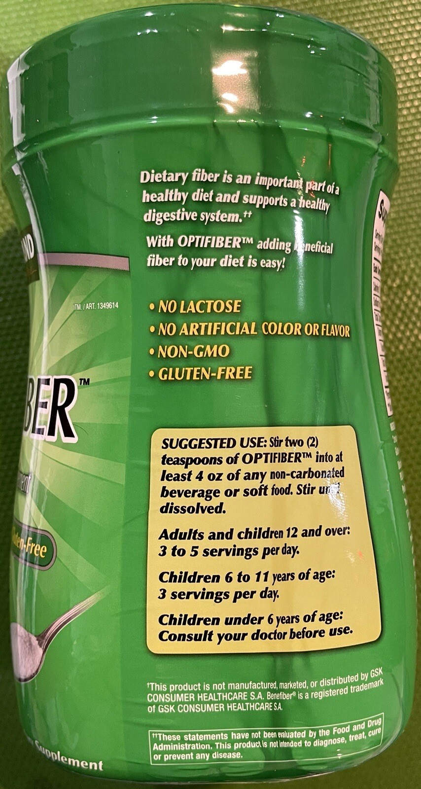 Kirkland OPTIFIBER Prebiotic Fiber Supplement Flavor.Sugar.Gluten.Free. 26.8 oz.