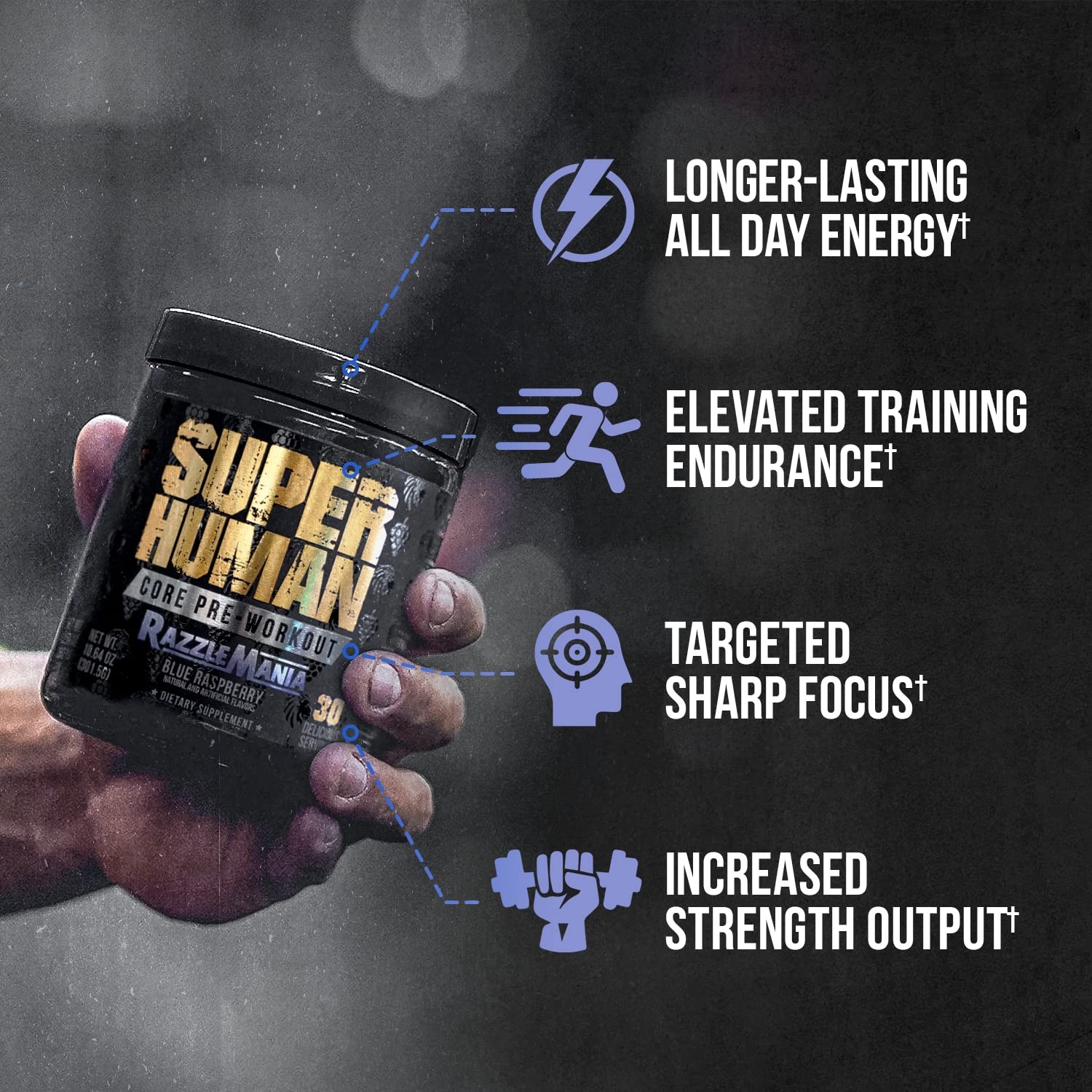 ALPHA LION Core Pre Workout w/Creatine for Performance, Beta Alanine for Muscle,