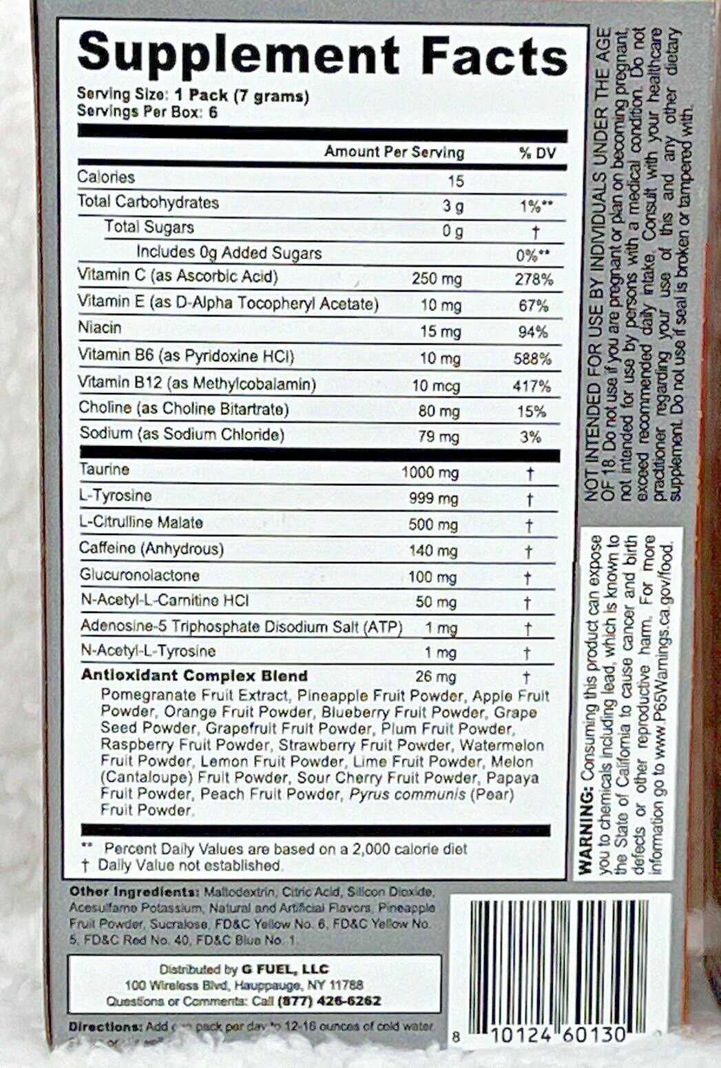 G Fuel Energy Formula Sticks Pomelo White Peach 2 Boxes – 6 Sticks Each 12/26