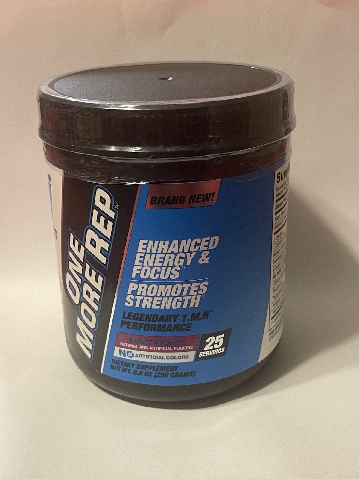 BPI Sports One More Rep Pre-Workout Berry Splash 25 Servings No Artificial Color