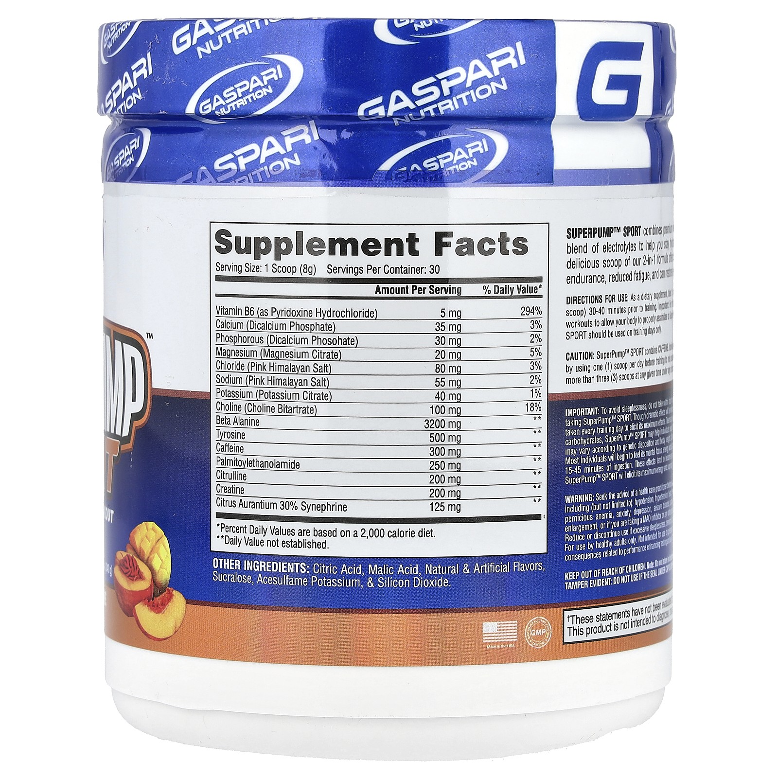 SuperPump™ Sport, Hydrating Pre-Workout, Mango Nectarine, 8.47 oz (240 g)