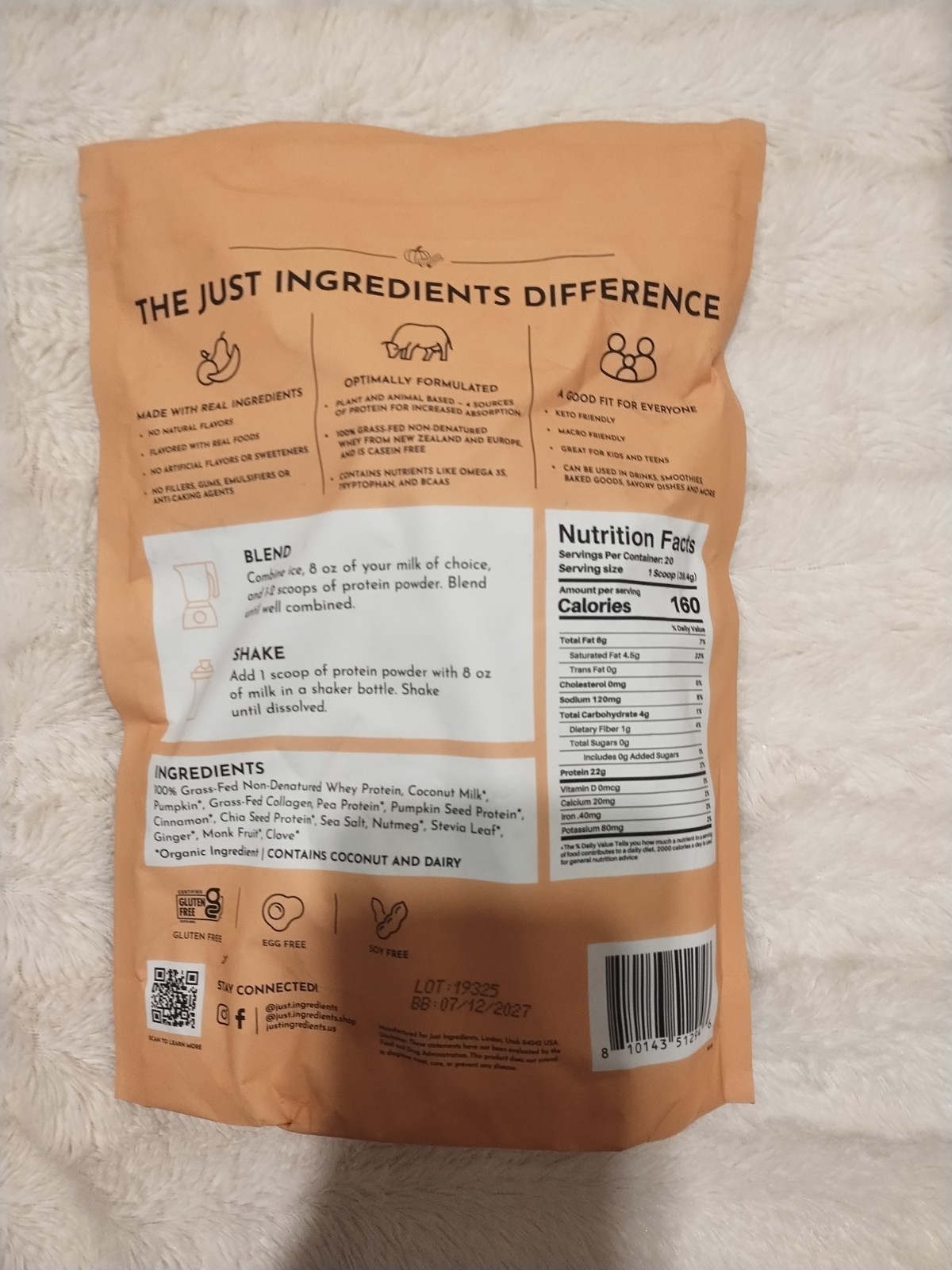Limited Edition Pumpkin Spice Protein Powder 1.73 Lb