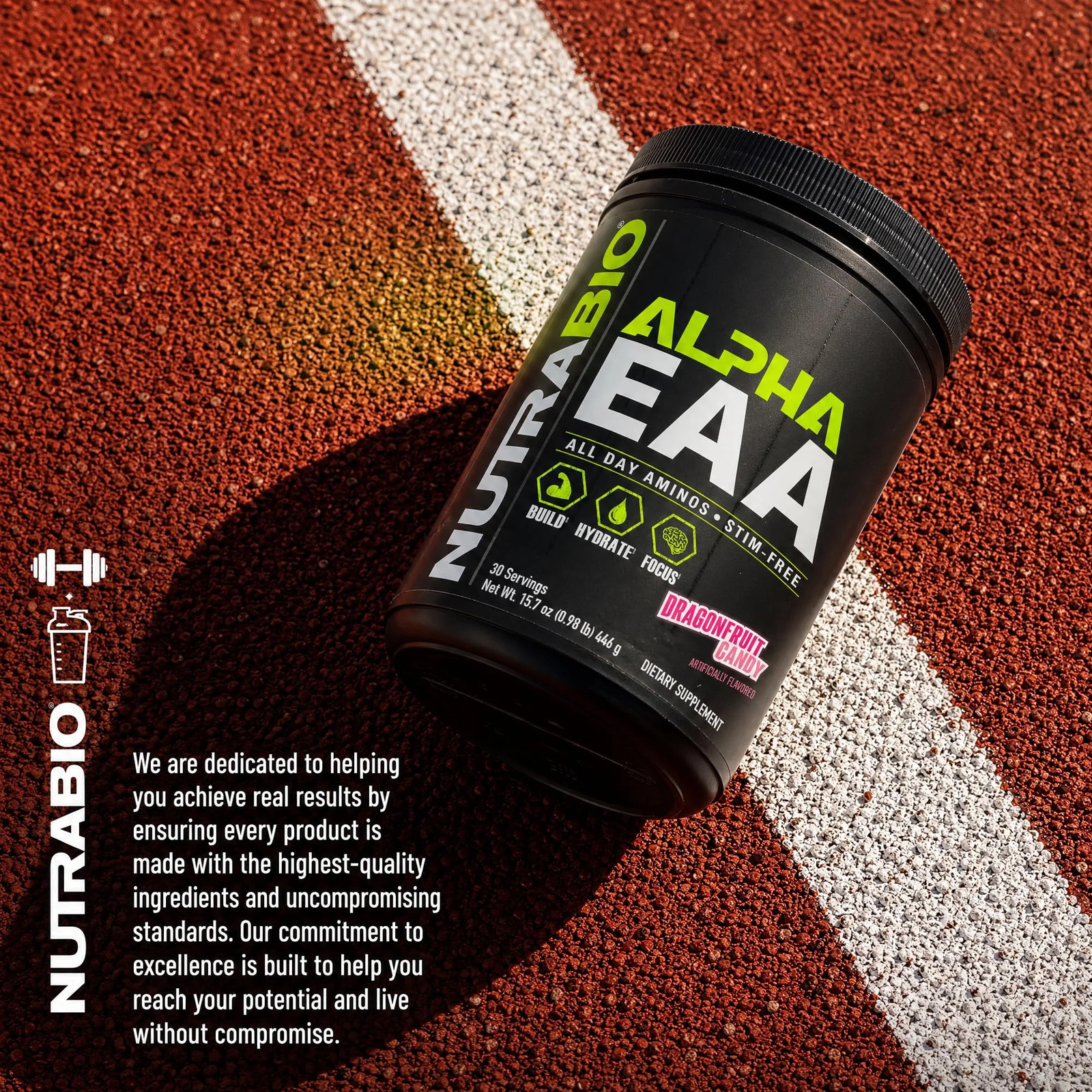 Nutrabio Alpha EAA – All-Day Aminos – Recovery, Energy, Focus, and Hydration Sup