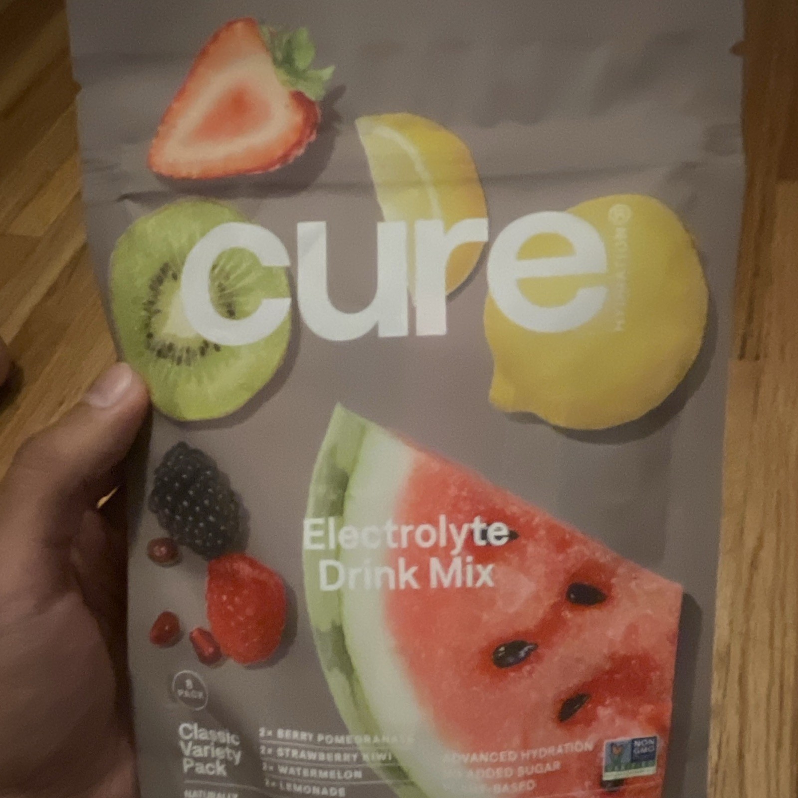 Cure Electrolyte Drink Mix Powder Classic Variety Pack 8-Count, 2 oz (56g)