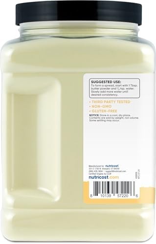 Organic Grass-Fed Butter Powder 1.5 LB – Non-GMO, Gluten-Free, Dairy Alternative