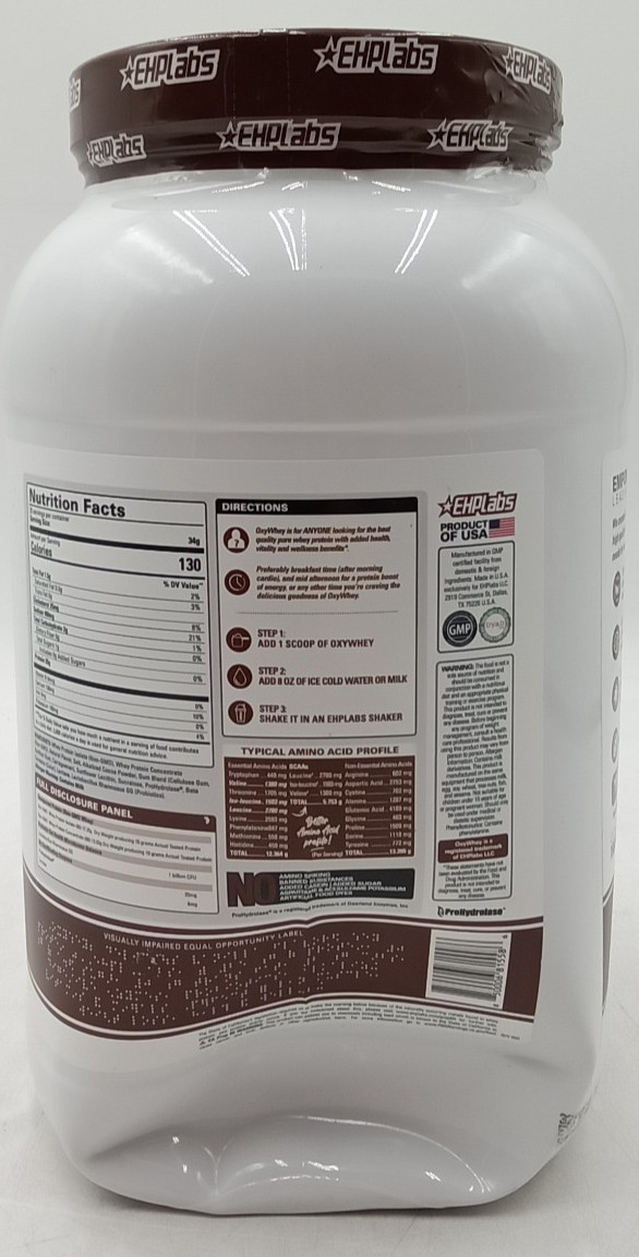 EHP Labs OxyWhey Whey Protein Isolate 25g High Protein Exp 5/28